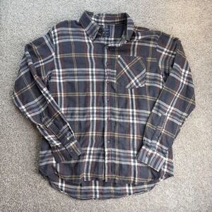 Jackson Hole Shirt Mens Large Gray Plaid Flannel Long Sleeve Button Up Casual